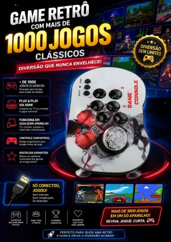 Console game retrô (fliperama portátil)