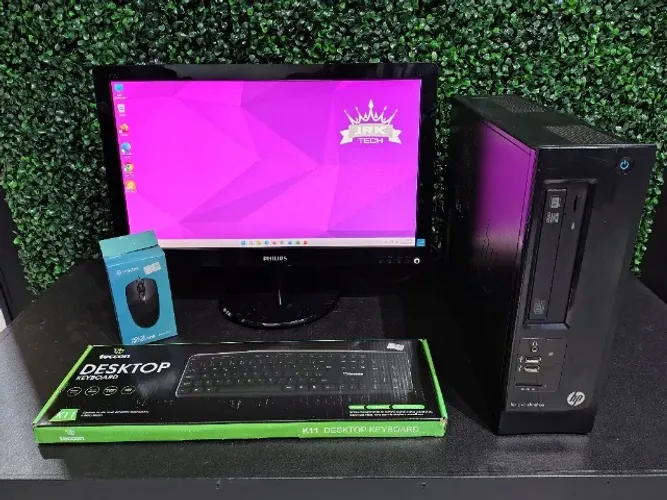 Setup Completo Hp Pro Slimline Com Monitor 20 Polegadas, Processador I5 E Ssd