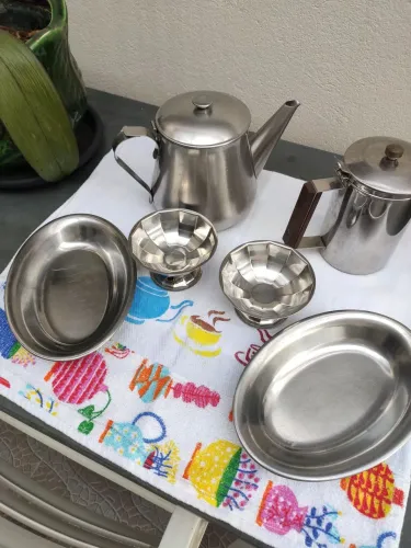 Utensílios de cozinha inox usada 