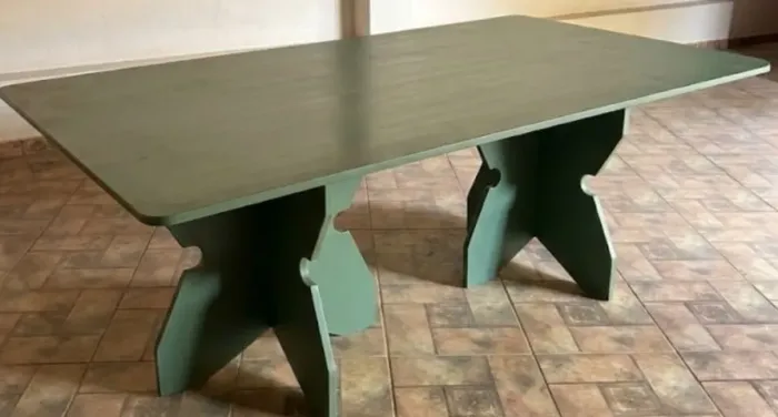 Mesa externa pedra ardósia verde 2 metros X 1.20 metros