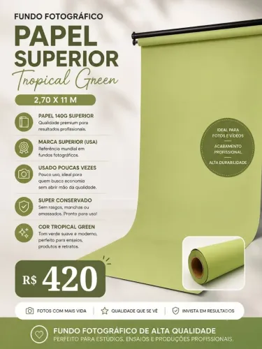 Papel fotográfico para estúdio 
