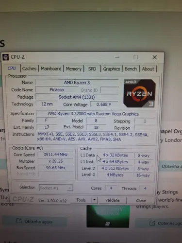 Processador AMD Ryzen 3200G