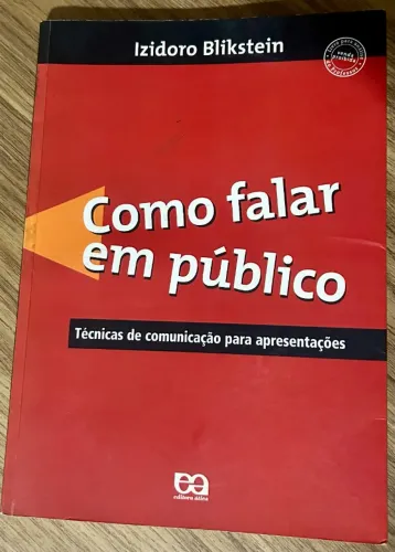 Livro Como Falar Em Público - Técnicas de Comunicação e Apresentações" - Izidoro Blikstein