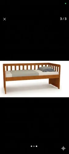 Cama com grade, estilo bicama