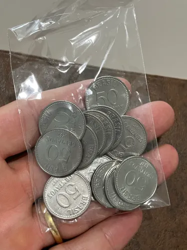 Moedas antigas 50 centavos 