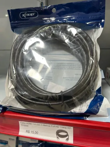 Cabo HDMI 1.4 com 5 Metros Full HD 1080p