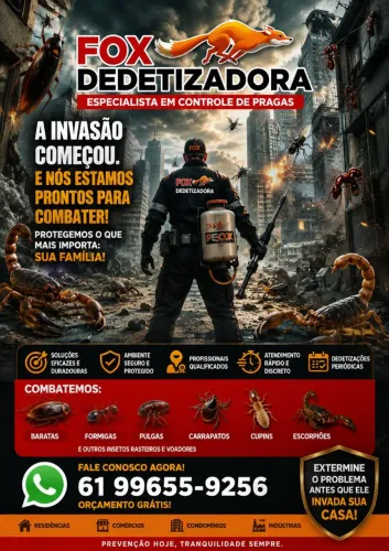 Dedetização baratas e escorpião 