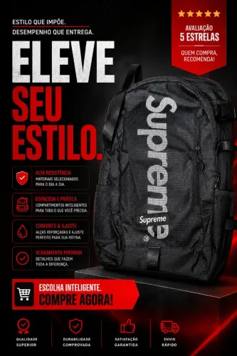 Mochila supreme preta