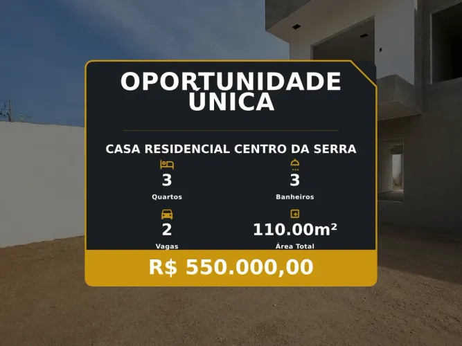 Espaço e Privacidade: Casa Duplex no Residencial Centro da Serra, Pronta para Morar