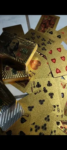 Baralho Dourado a Prova D'água