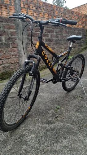 Bicicleta Gps148 Dupla Suspensão E Freios V-brake, Aro 26 Aero, 36 Raias, 21 Marchas Colli