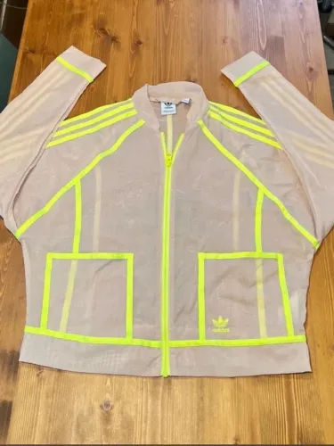 jaqueta adidas originals track jacket nude neon lime feminino nova 100% original