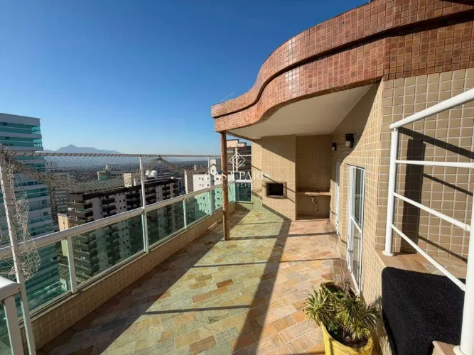 Cobertura 3 dorms (2 suítes) na Caiçara, Praia Grande | 300,53m² | Piscina, sauna e lazer
