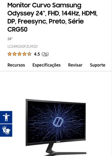 MONITOR 144HEARTZ SAMSUNG CURVO!!