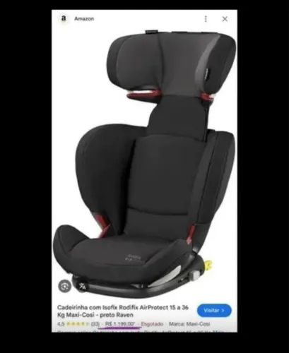 Cadeirinha carro para criança