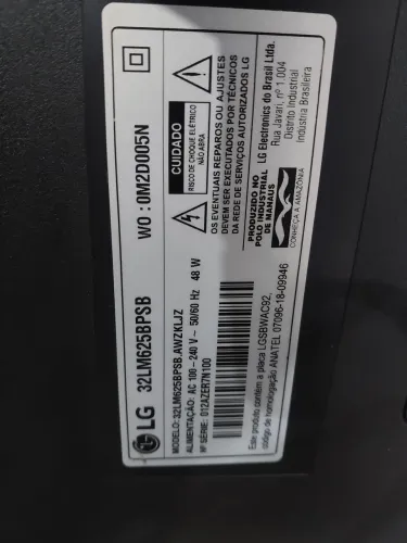 Tv lg smart 32 tela quebrada