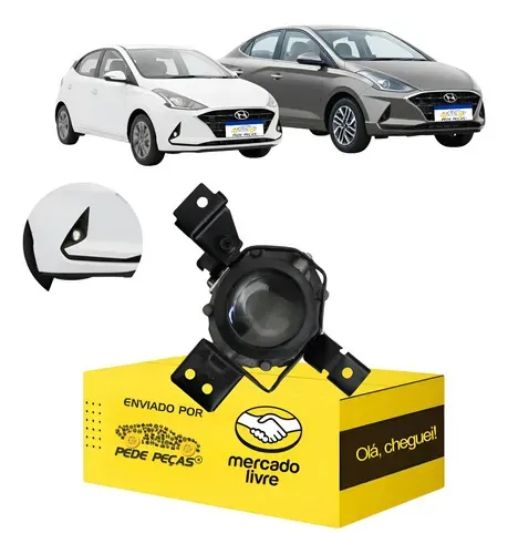 Farol Milha Cibie Auxiliar Hb20 Sedan 2020 2021 2022 Novo Ld Cromado