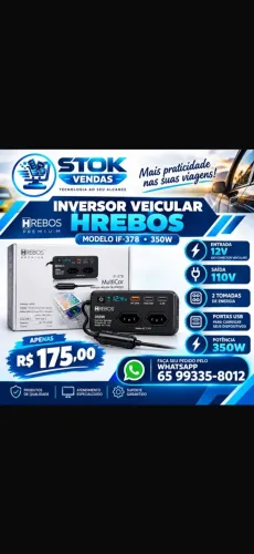 Inversor para ligar no carro 12v para 110v