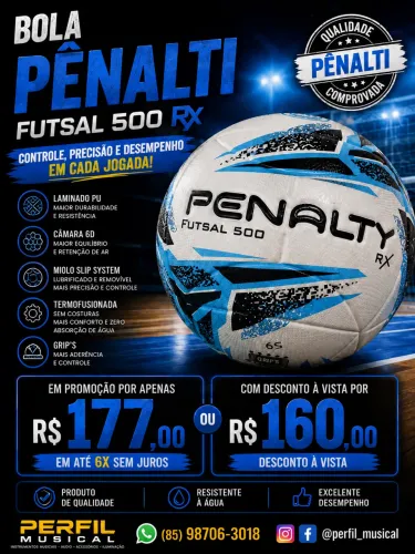 Bola pênalti futsal 500 Rx promoção