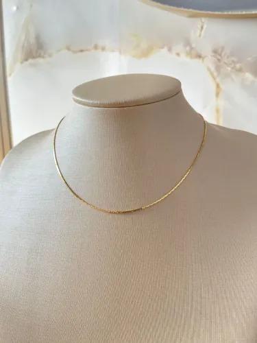 Corrente vintage de ouro 18k Italy balestra