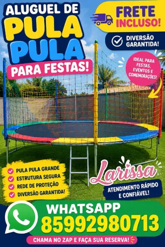 Alugo pula pula grande 150$ frete incluso