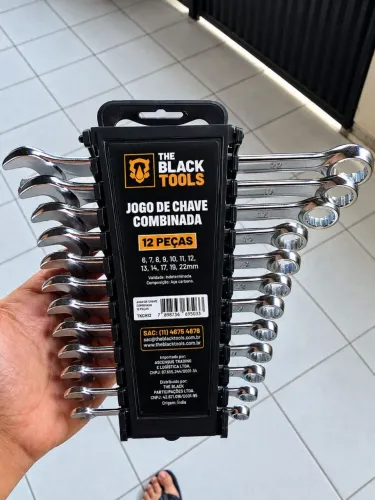 Jogo de Chaves Combinadas The Black Tools - 12 Peças