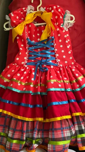 Vestido infantil de Festa Junina