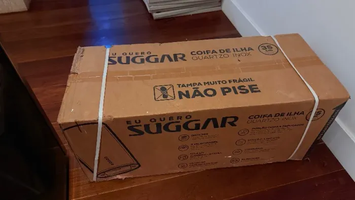 Coifa de ilha Suggar Quartzo Inox 35 cm, nova na caixa - R$ 2.290,00