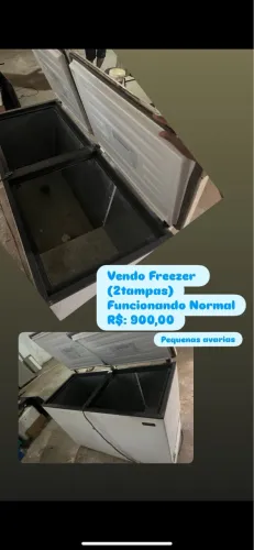 Freezer de duas tampas