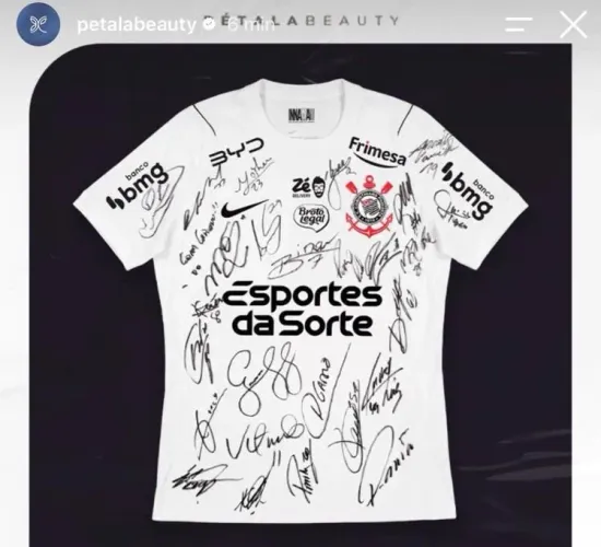 Camisa oficial do Corinthians original de jogo toda autografada
