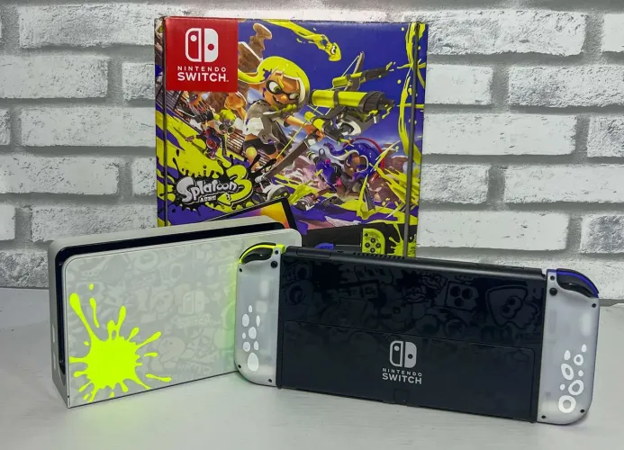 Nintendo switch oled desbloqueado 256GB edição limitada Splatoon 3