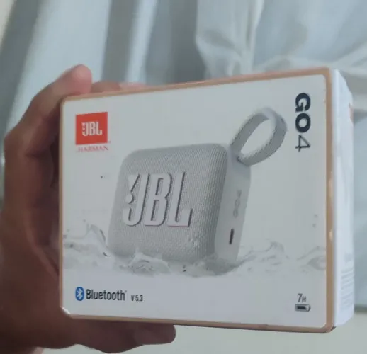 Caixa De Som Bluetooth Portátil Go 4 Jbl Cor Branca