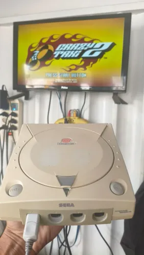 Sega Dreamcast com GDMU completo não tem VMU cartão 8gb com 4 jogos para teste revisado