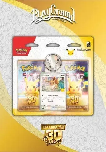 Pokemon Celebração 30 Anos Blister Duplo Com Moeda Eevee