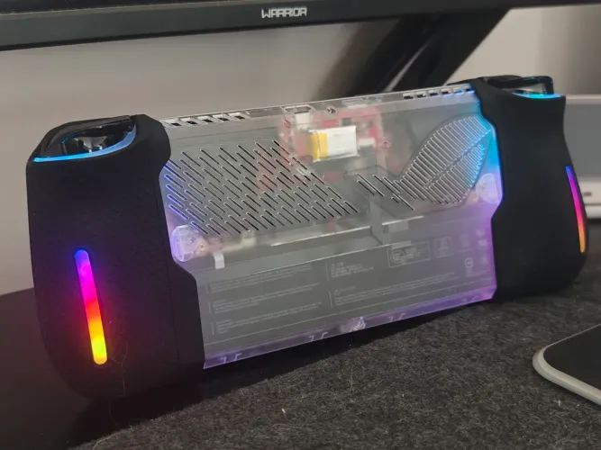 Backplate JSAUX transparente traseiro Rog Ally X + Grip - Leia o anúncio