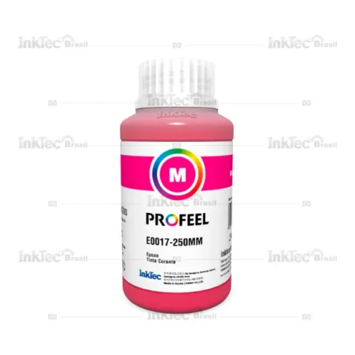 250ml Tinta Corante Magenta para Impressora Epson InkTec Profeel E0017