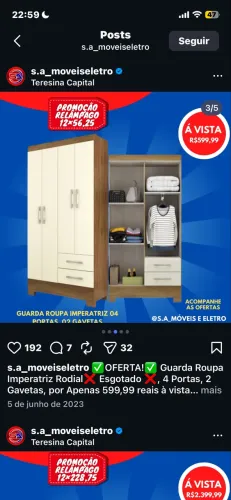 Guarda roupa novo,no ponto de montar