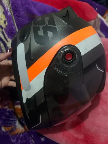 Capacete Mixs MX5 fosco 60 Cinza/Laranja