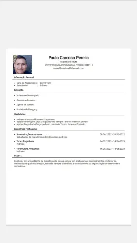 Sou pedreiro se alguém pode né endica pra alguma empresa de construção civil eu agradeço.