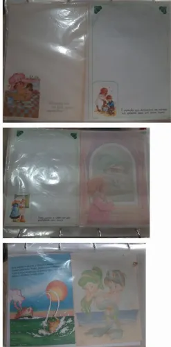 Lote de 15 papéis de carta, usado com amassos e manchinha devido ao tempo