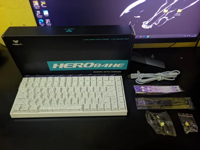 Teclado Magnético com Fio AULA Hero 84 HE - Contour Lines