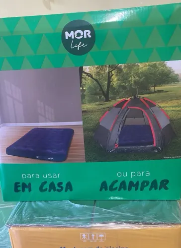 Colchão inflável casal cor azul