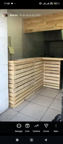 Balcão comercial para bares restaurante e muito mais em madeira