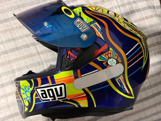 Capacete AGV Original Tamanho 58 com Viseira Espelhada