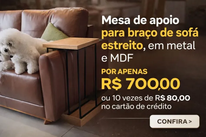 Mesa de apoio pra braço de sofá estreito 