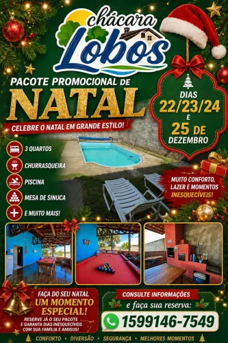 PACOTE NATAL CHÁCARA LOBOS