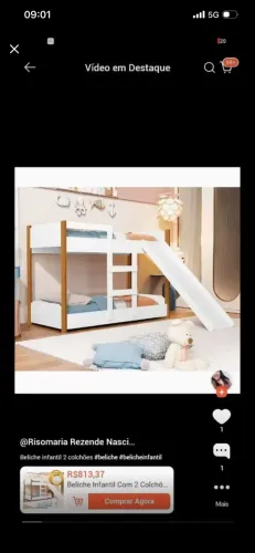 Beliche infantil com dois colchão 150 pó 70cm