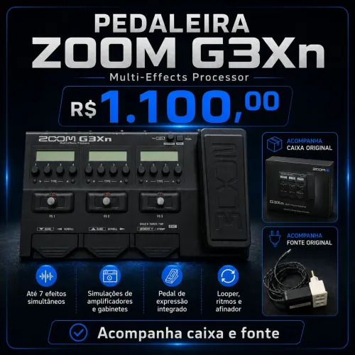 Pedaleira Zoom G3Xn Multi-Efeitos + Caixa e Fonte Original