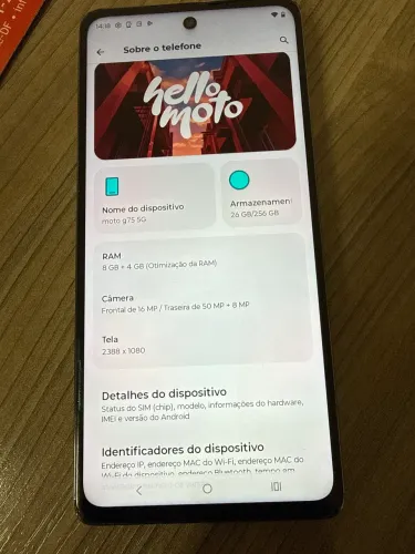 Smartphone Motorola G75, 5G