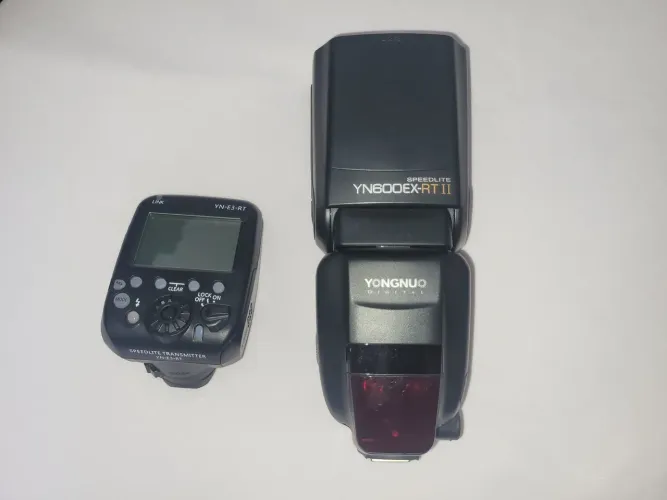 Kit Flash Yongnuo YN600EX-RT II + Transmissor YN-E3-RT Canon (Impecável)